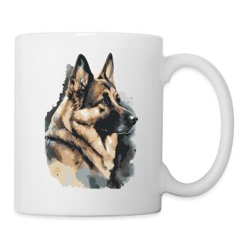 Aquarelles de berger allemand - Mug blanc - blanc - Droite