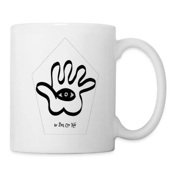 Hand mit Auge styled by BEN CEE KAE - Tasse - Weiß - Rechts
