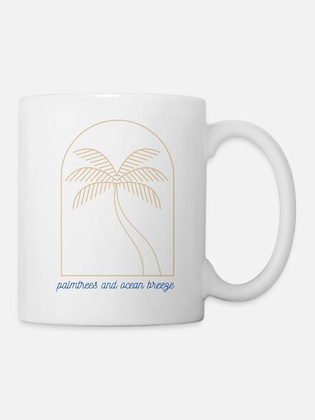 Palmtrees & Ocean Breeze - Tasse - Weiß