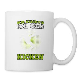 Ich geh Fußball spielen Fußballer Fußballspieler - Tasse - Weiß - Rechts