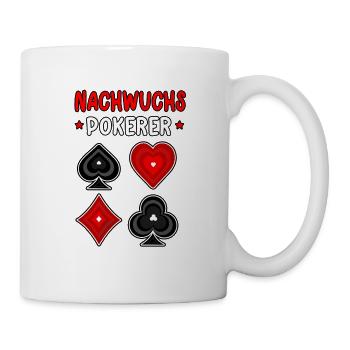 Nachwuchs Pokerer Poker pokern Casino Pokerspieler - Tasse - Weiß - Rechts