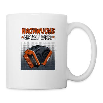 Reicht mir die Quetschn steirische Ziehharmonika - Tasse - Weiß - Rechts