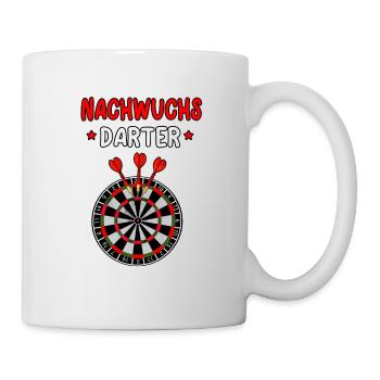 Nachwuchs Darter Darts Dart Dartspieler 180 - Tasse - Weiß - Rechts