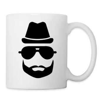 Cool Bartmann ... Hat Sunglasses Beard - Mug - white - Right