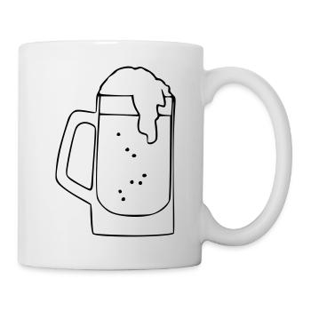 Beer Drawing Party Celebrate Black - Mug - white - Right