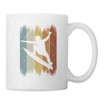 Retro Style Wellenreiter Kick Out Surfer - Mug - white - Right