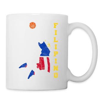 Philippines Filipino Flag Basketball I Gift - Mug - white - Right