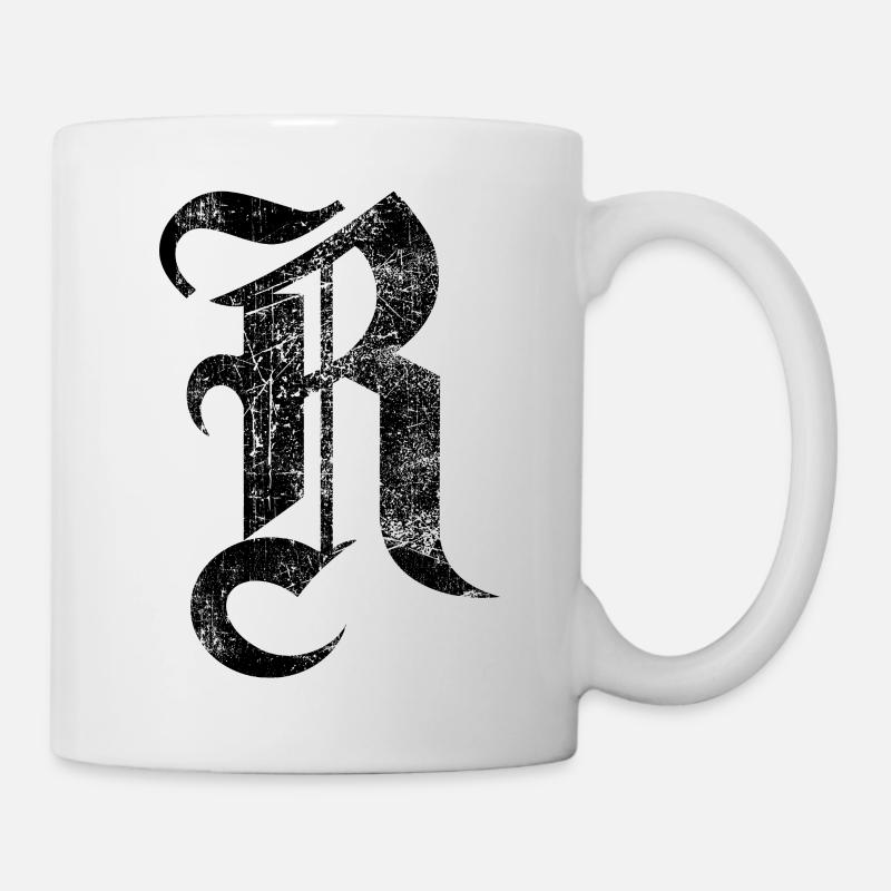 T-Shirt-Alphabet Initiale R - Tasse - Weiß