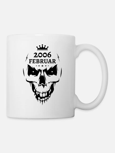 Februar 2006 Totenkopf - Tasse - Weiß