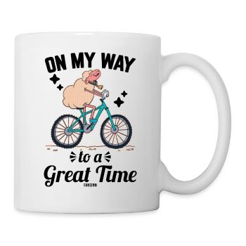 Bike Tour Sheep Lamb Child Baby - Mug - white - Right
