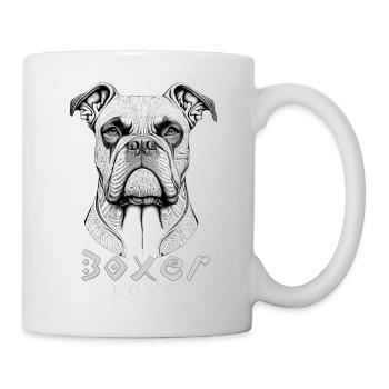 Boxer Hund Love Neuseeland Maori Style - Tasse - Weiß - Rechts