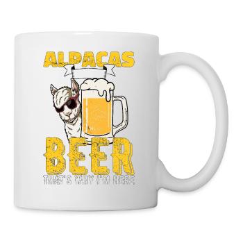 Alpacas Beer Alcohol Quote Gift - Mug - white - Right