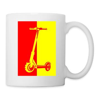 E-Scooter E-Roller Scooter - Tasse - Weiß - Rechts