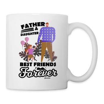 Papa Fille Enfant Fête des pères Fille Cadeau - Mug blanc - blanc - Droite