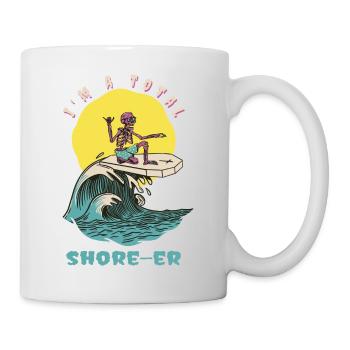 Je suis un surfeur rétro drôle total - Mug blanc - blanc - Droite