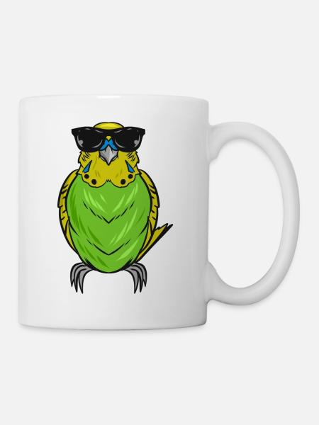 Wellensittich - Tasse - Weiß