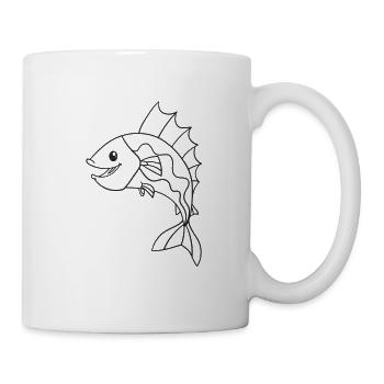 Fish, fish, gift, gift idea - Mug - white - Right