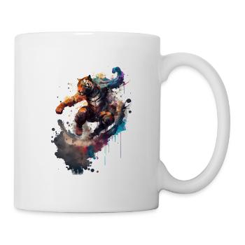 Paint the Tiger - alle Stärke der Katze 2 - Tasse - Weiß - Rechts