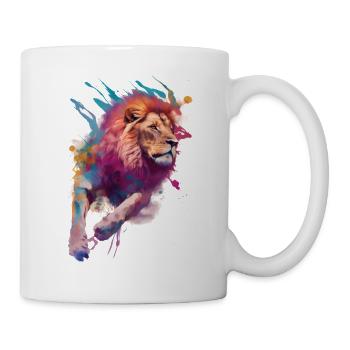 Peignez le lion - toute fierté au lion - Mug blanc - blanc - Droite