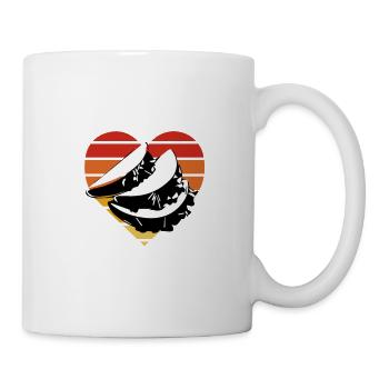 Tacos Liebhaber Retro Herz Design - Tasse - Weiß - Rechts