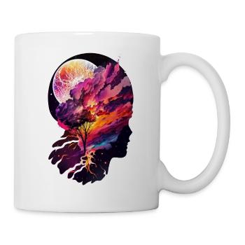 Brain is a sunset of Ideas - Mug - white - Right