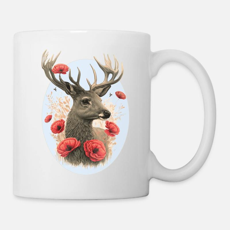Hirsch - Tasse - Weiß