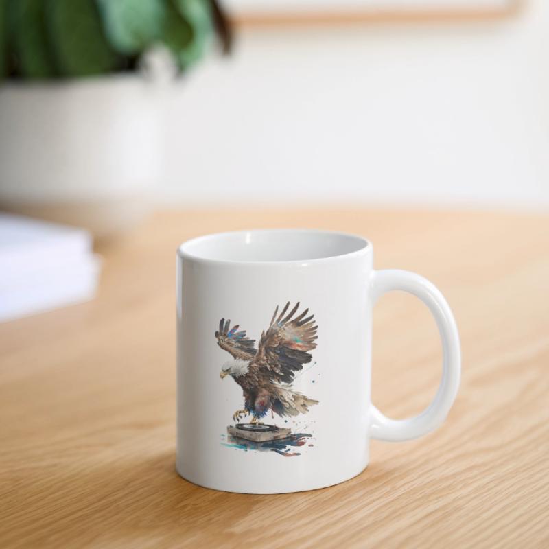 DJ scratching Eagle Mug