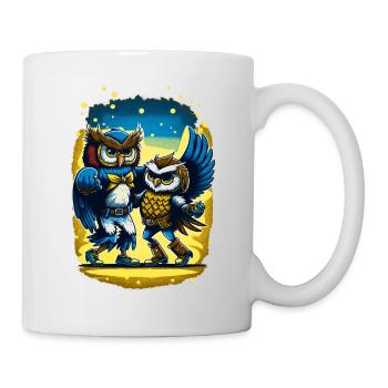 The dancing Owls - Nachteulen - Tasse - Weiß - Rechts