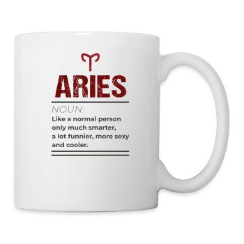 Bélier- Nom - Comme une personne normale seulement - Mug blanc - blanc - Droite