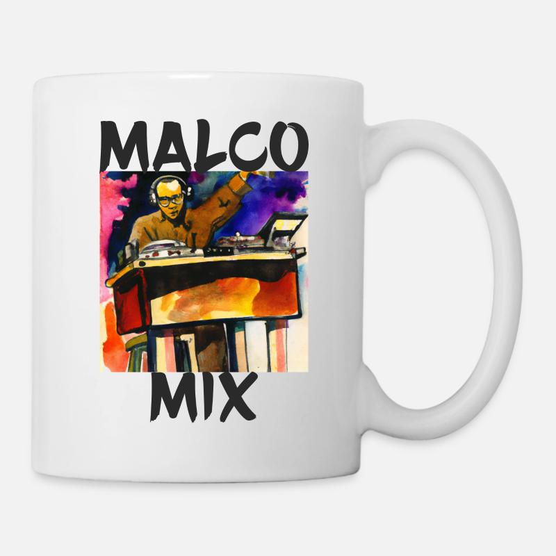ErSa. Musik und Disco: DJ MalcoMix am Pult - Tasse - Weiß