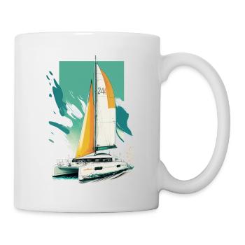 Catamaran = Aventure de la liberté - Mug blanc - blanc - Droite