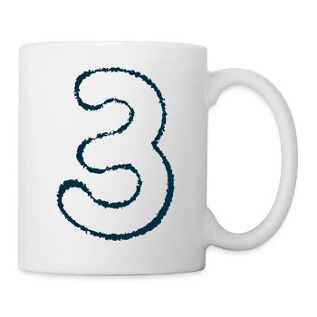 Nummer 3 - Tasse - Weiß - Rechts