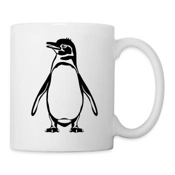Galapagos-Pinguin - Tasse - Weiß - Rechts
