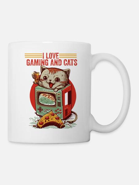 Idée cadeau jeu chat - Mug blanc - blanc