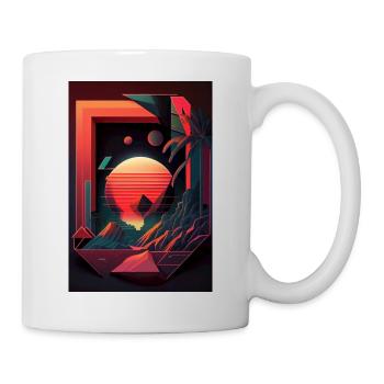 Formes géométriques - Mug blanc - blanc - Droite