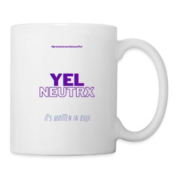 #pronounsarebeautiful yel/neutrx - Mug blanc - blanc - Droite