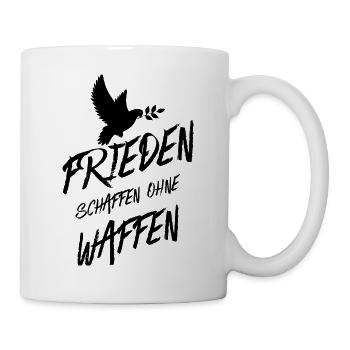 Frieden schaffen - Tasse - Weiß - Rechts