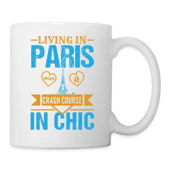 VIVRE À PARIS ÉTAIT UN COURS INTENSIF DANS LE CHIC - Mug blanc - blanc - Droite