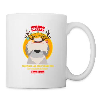 Merry christmas happy holidays gift deer - Tasse - Weiß - Rechts