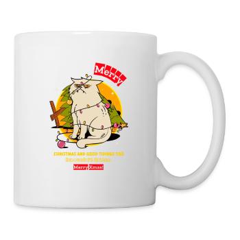Merry christmas happy holidays gift - Tasse - Weiß - Rechts
