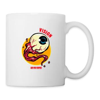 Eyeballs cartoon animations fashion trendy - Tasse - Weiß - Rechts