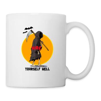 Skeleton Demon scary cartoon - Tasse - Weiß - Rechts