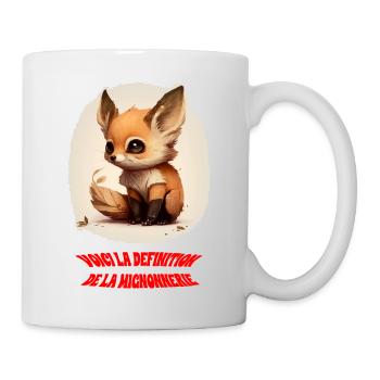 La définition de la mignonnerie - Mug blanc - blanc - Droite