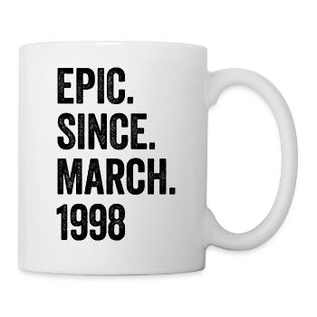 25 Years Epic Since March 1998 25th Birthday - Mug - white - Right