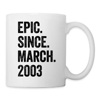 20 ans épiques depuis mars 2003 20e anniversaire - Mug blanc - blanc - Droite