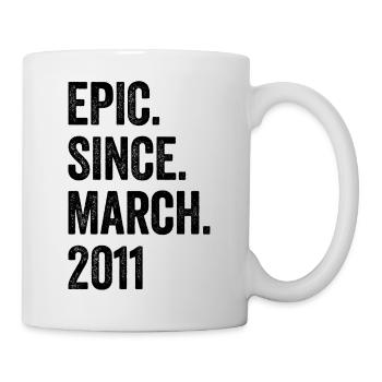 12 ans Epic depuis mars 2011 12e anniversaire - Mug blanc - blanc - Droite