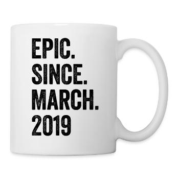 4 Years Epic Since March 2019 4th Birthday - Mug - white - Right