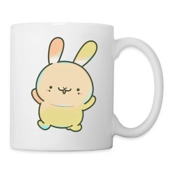 Kawaii mignon lapin dansant heureux - Mug blanc - blanc - Droite