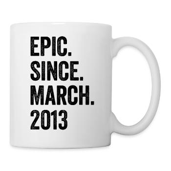 10 ans épiques depuis mars 2013 10e anniversaire - Mug blanc - blanc - Droite