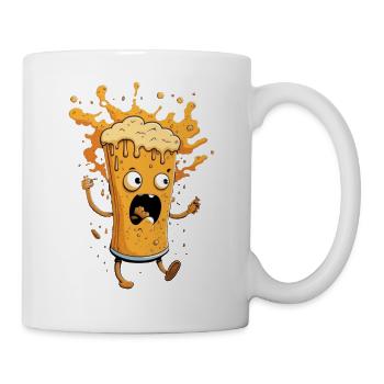 Cartoon Beer Mug Drôle - Mug blanc - blanc - Droite